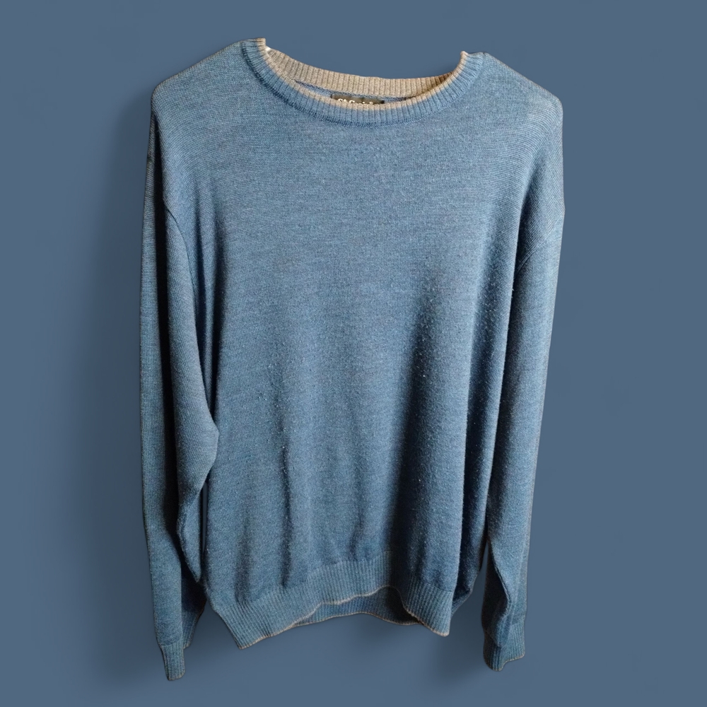 Men's Light Blue Wool Sweater
